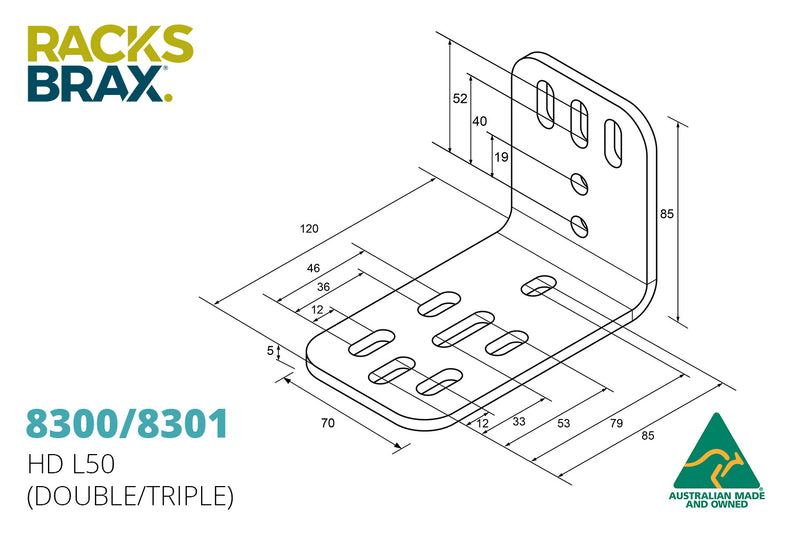 HD L50 L Brackets (8300, 8301)