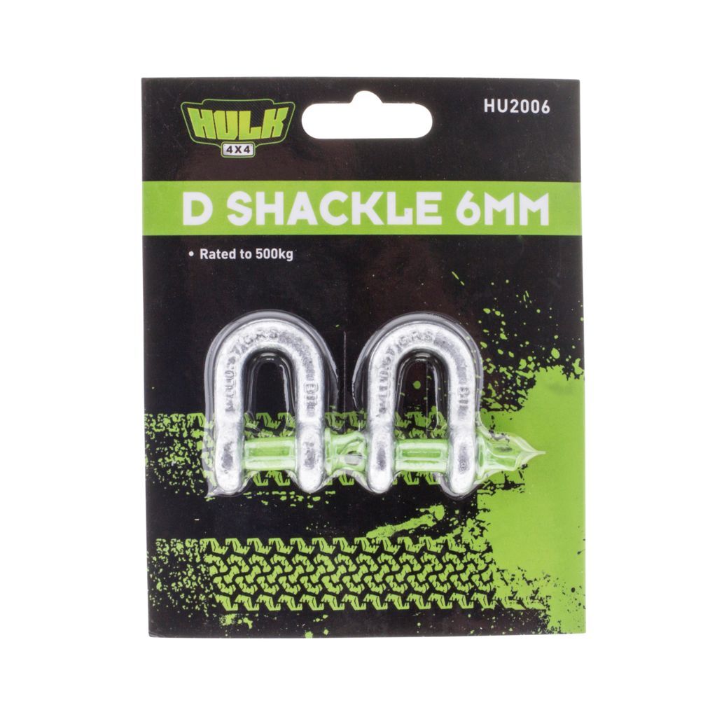 D Shackle 6mm (2Pk)