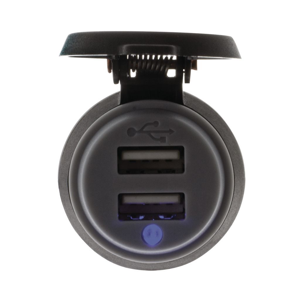 Dual USB Socket - Straight Terminals