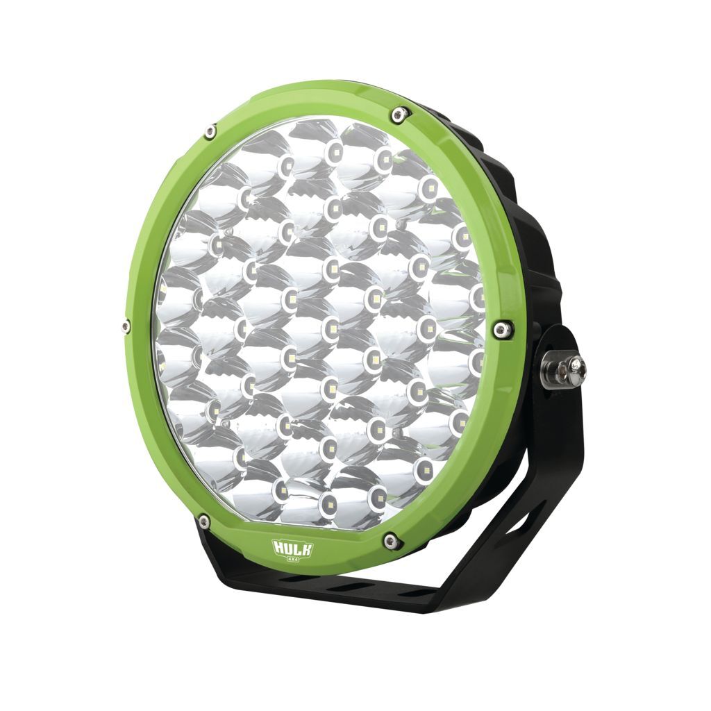 9€� Round Led Driving Lamp - Green Bezel