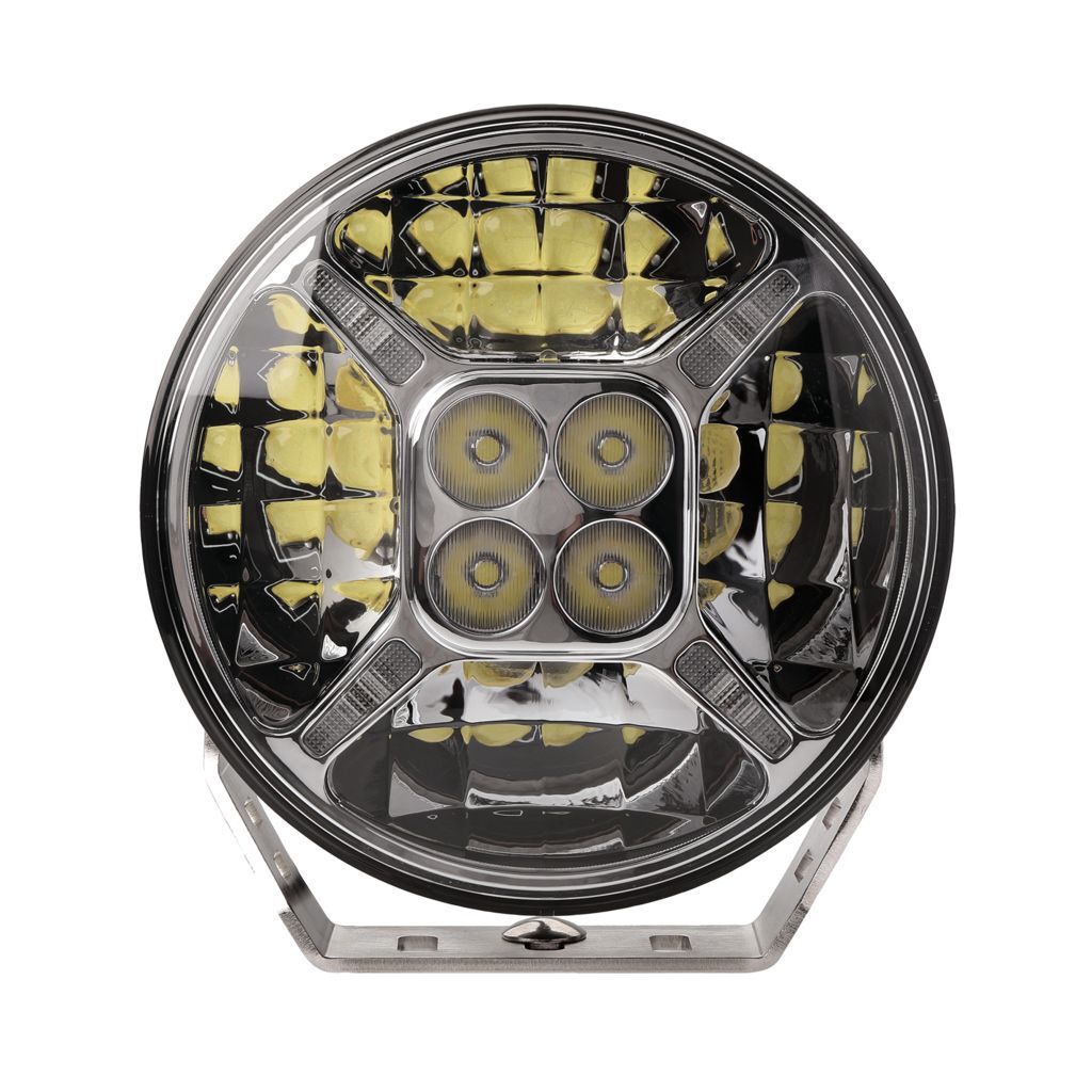 9" Round Led Driving Lamp Chrome