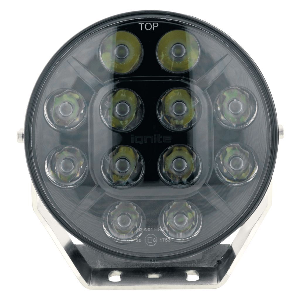 7" Led Driving Lamp Spot Beam 8 Deg 9-36V 60 Watt Black Face 12 Leds 5,400 Lumens