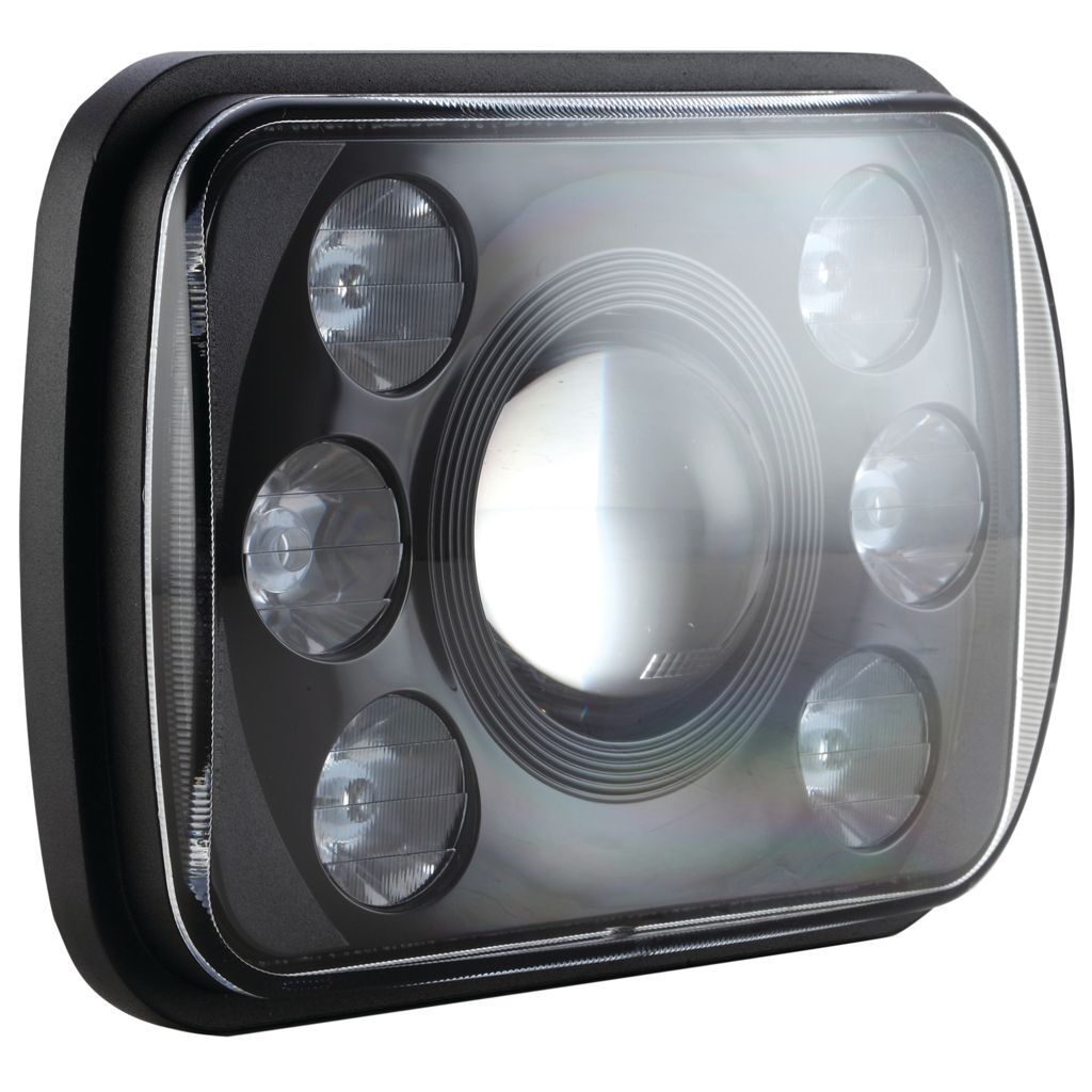 7" X 5" Inch Black Led Head Light - Rectangle