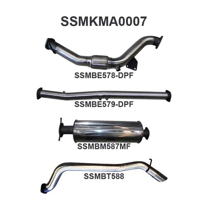 Manta - BT50  DPF 3.2L WITHOUT Cat, Muffler (SSMKMA0007) - (SSMKMA0007)