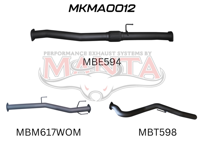 Manta - BT50 2020 ON 3.0L DPF BACK (MKMA0012) - (MKMA0012)