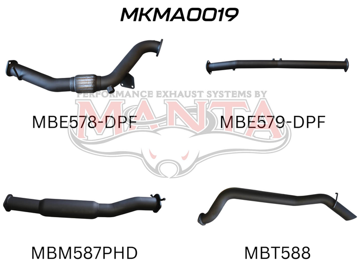 Manta - BT50  DPF 3.2L WITHOUT CAT & WITH HOTDOG (MKMA0019) - (MKMA0019)